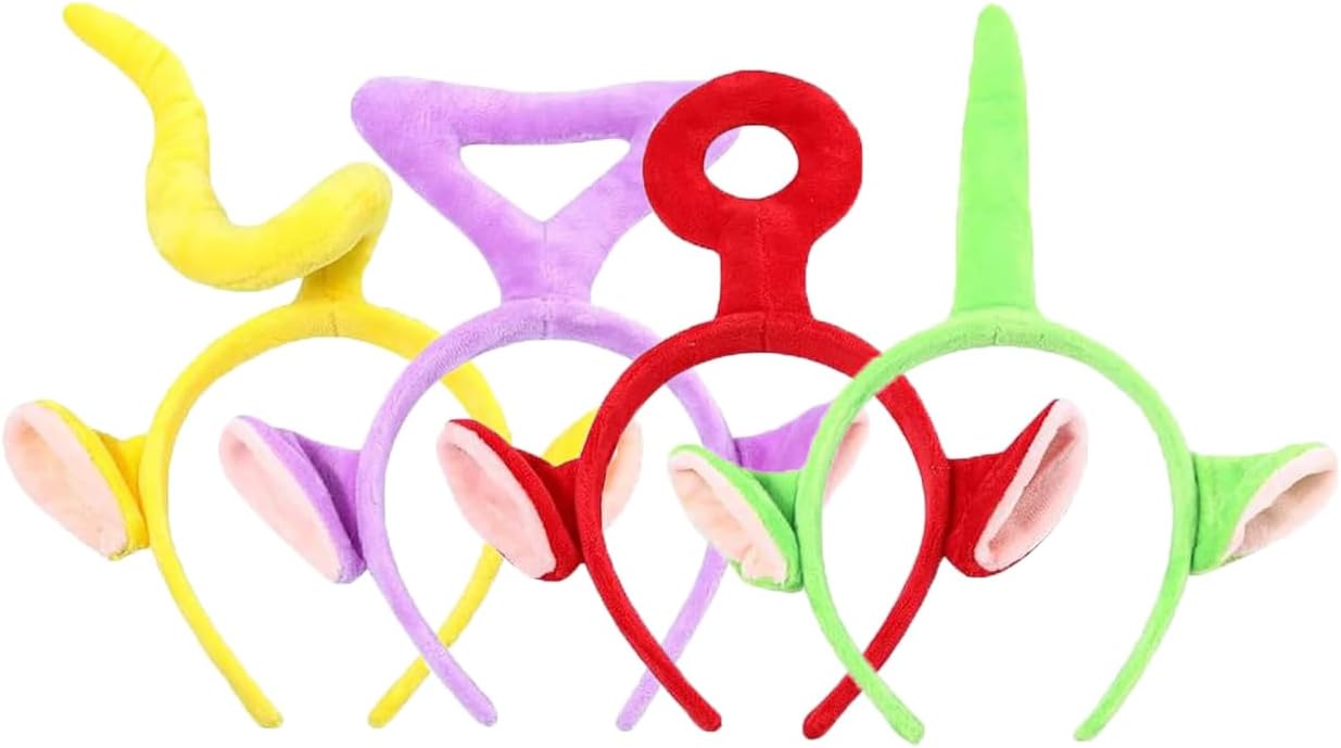 Cartoon Cute Teletubbies Styling Hair Hoop the Teletubbies Plush Girls Hair Bands Washing Cute Face Headpiece 3D Hairpin Hair Band Hair Accessories for Children Christmas Party Decorations