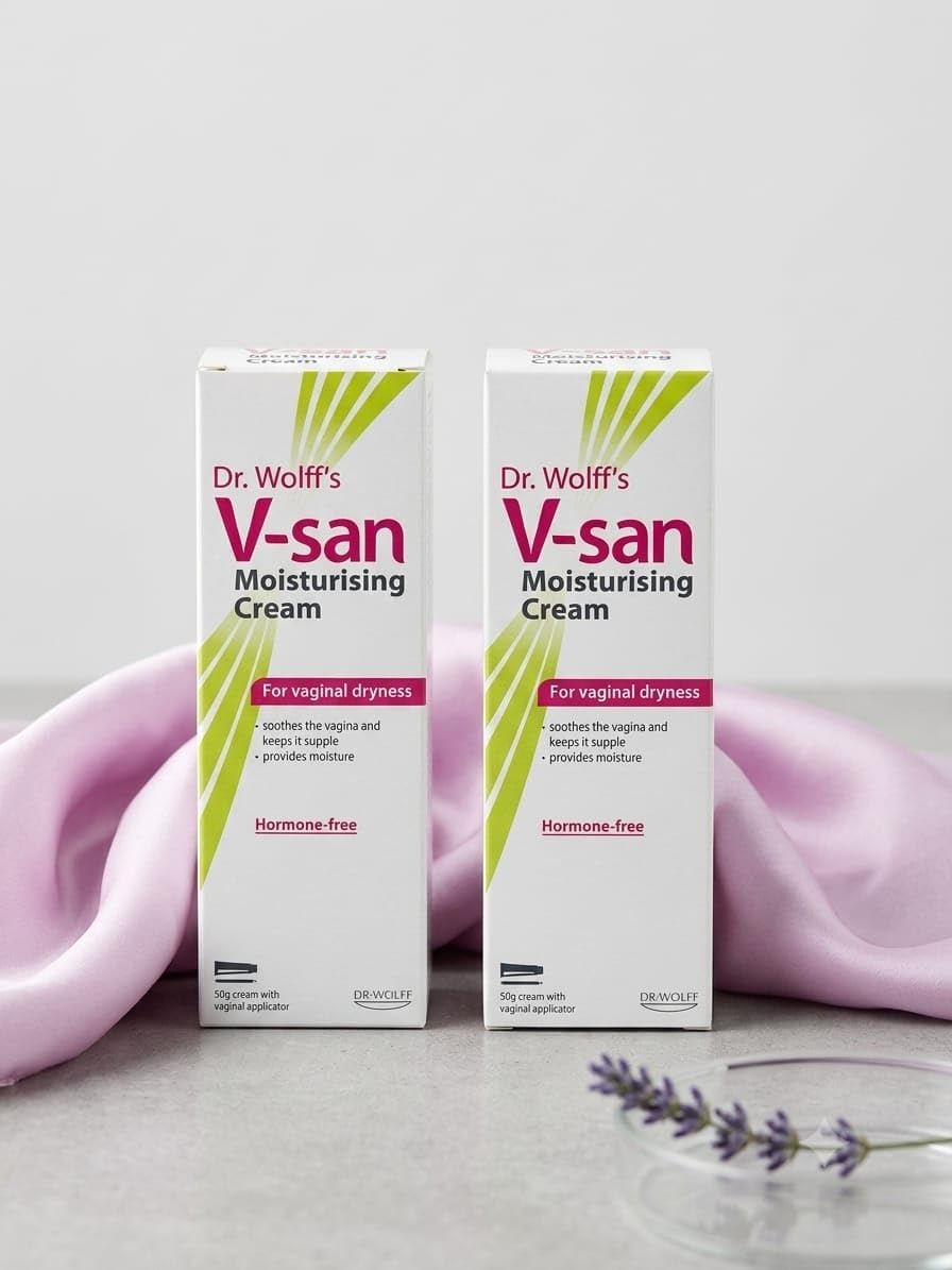 Dr. Wolff´s Vagisan Moisturising Cream | Hormone Free Vaginal Moisturiser for Vaginal Dryness | Intimate Cream for Daily Vaginal Health | 2X 50g