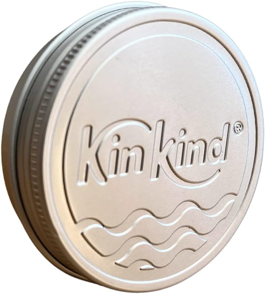 KinKind KEEP me! Shampoo Bar Tin Container. This soap dish travel tin is ideal for holidays, gym & pool. Fits all KinKind solid hair and beauty bars perfectly.