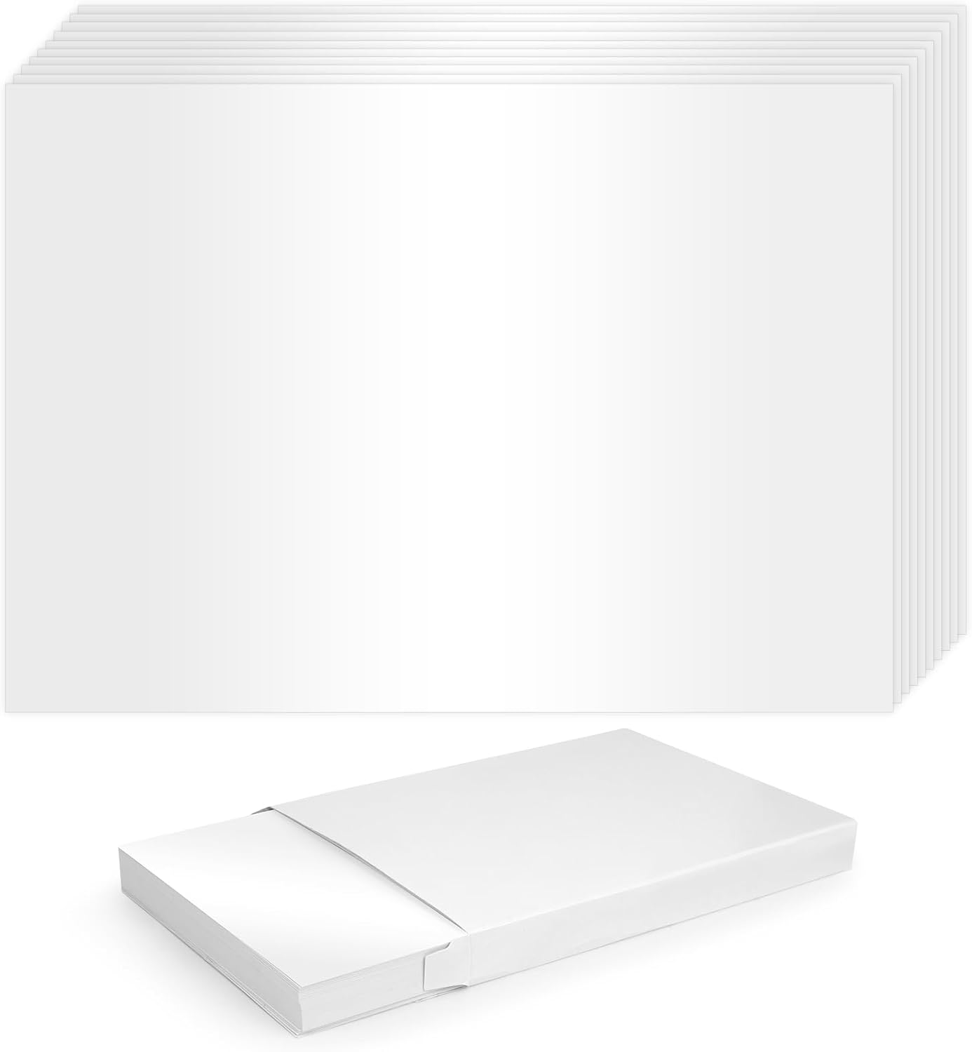 5X7 Metallic White Shimmer Card Stock Printer Paper 100 lb 50 Pack Blank Pearlescent Index Cards Flat 300 gsm for Invitations, Postcard,Photo Paper,Card Making