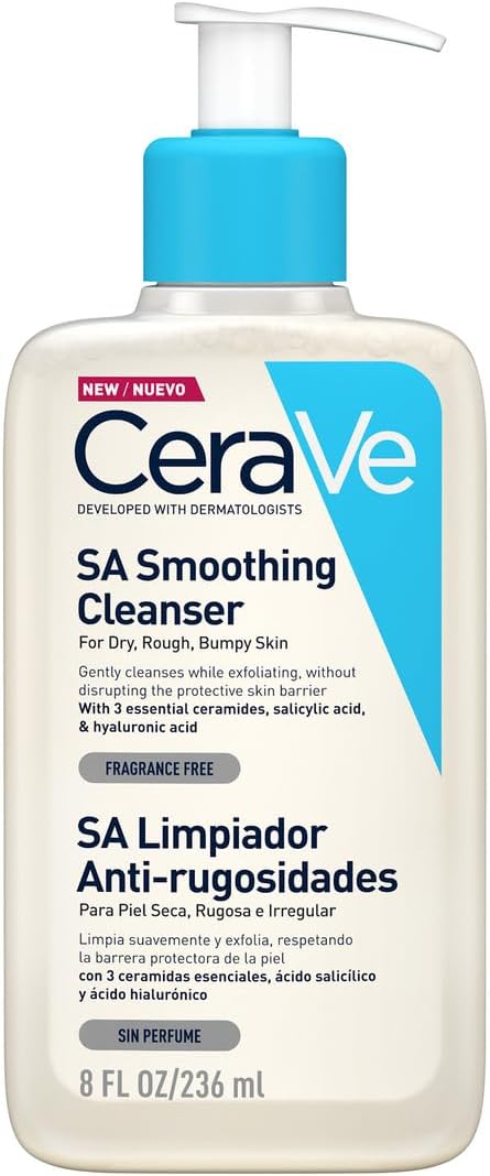 CeraVe SA Smoothing Cleanser with Salicylic Acid for Dry, Rough & Bumpy Skin 236ml