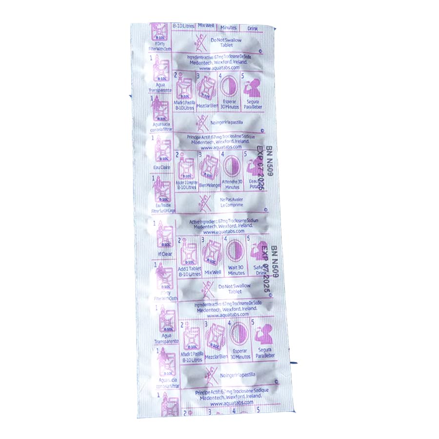 Water Purification 1 Tablet Treats 8-10 Litres Safer Drinking Water x 200