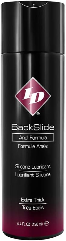 ID Lubricants Backslide Personal Lubricant Anal Lube Silicone Bottle, Black_backslide, 4.4 Fl Oz,1 Count, (BCK-04)