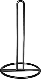 Paper Towel Holder Countertop, OBODING, Kitchen Paper Towel Stand Holder for Kitchen Organization and Storage, Paper Towel Holders for Standard and Large Size Rolls (Black)