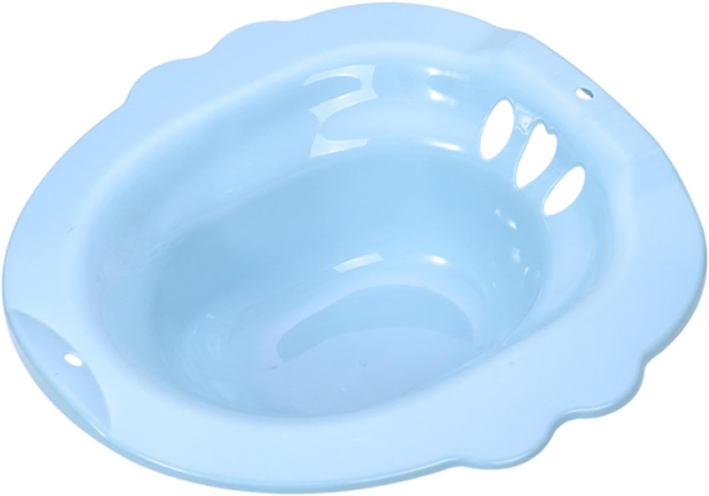 Sitz Bath Universal Toilet Basin Reusable PP Thickened Rounded Edge Non-Slip Practical Drain Suitable for Women Men, Blue