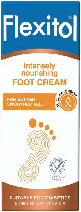 Flexitol Intensely Nourishing Foot Cream, Quick Absorbing, Vitamin E-Enriched Formula to Hydrate, Soften, and Moisturise Very Dry Feet and Legs, Maintain Smooth Feet, 1 x 145g