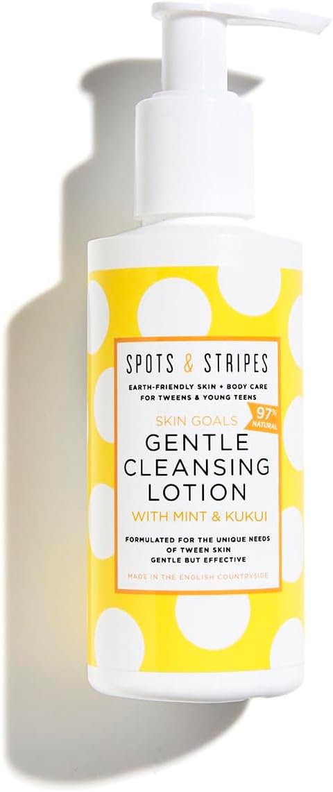 Spots & Stripes - Skin Goals Gentle Cleansing Lotion for Girls, the Perfect Starter Face Wash for Teen and Young Skin, Super-Gentle, Combats Blemishes (150ml)