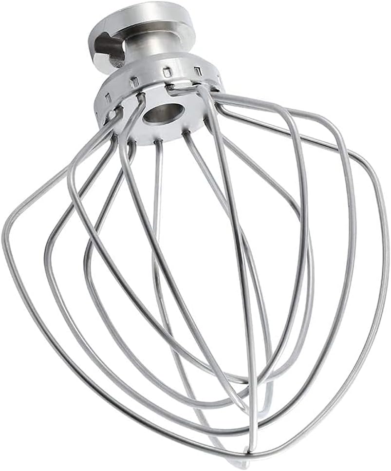MMOBIEL 6-Wire Whip Attachment Replacement Stainless Steel Whisk Compatible with KitchenAid K45, KSM15, KSM110, KSM103 KSM75 KN15, KSM90 Stand Mixer - Egg Cream Stirrer - Batter Whip Mayonnaise Mixer