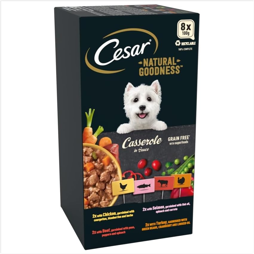 CESAR Natural Goodness Casserole Mixed Selection in Gravy 8x100g