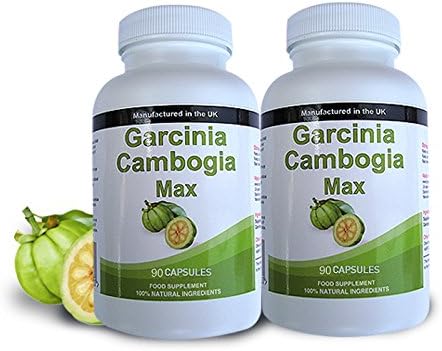 Garcinia Cambogia Fruit Extract Food Supplement 2 X 90 Capsule Bottles Plus Meal Plan and Dieting Tips for Men and Women