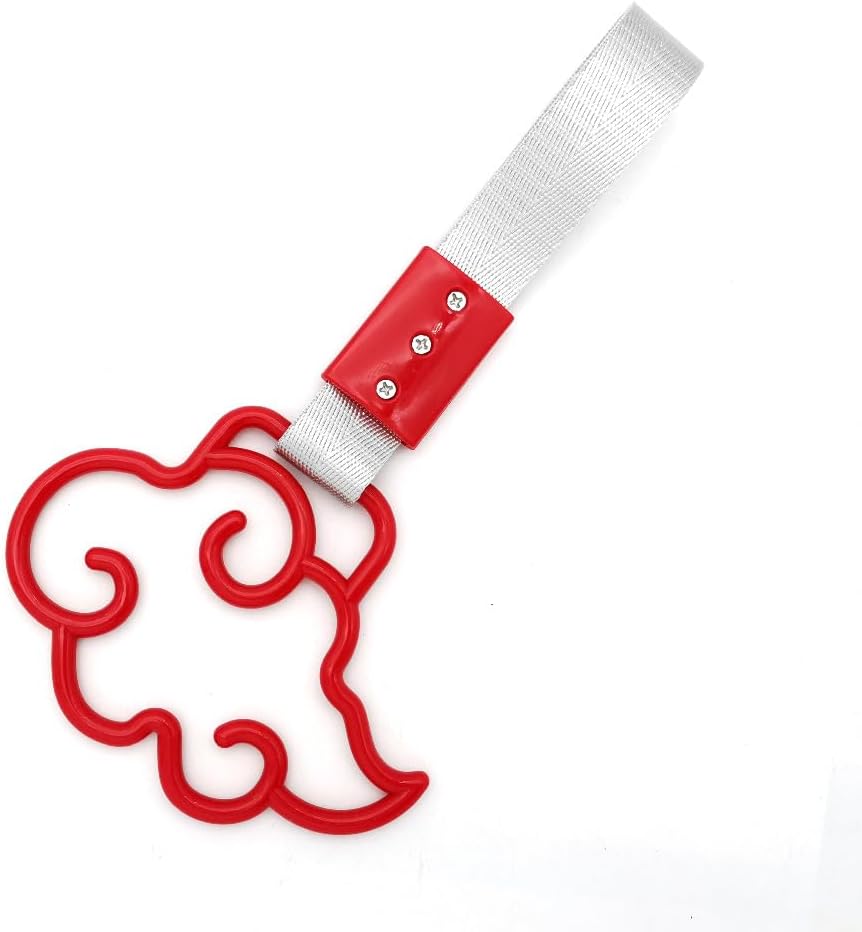 Multicolor Car Interior and Exterior Decorative Heart JDM Style Sakura Shattered Heart Pendant - Plastic Hanging Accessory (Cloud Red 1pcs)