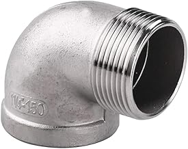 Stainless Steel 304 Cast Pipe Fitting, 90 Degree Street Elbow, 1" NPT Male x 1" NPT Female, Pack of 1