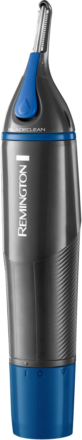Remington Hair Trimmer for Men, Nose, Ear, & Eyebrow Hair Clipper, Rotary Trimmer, Two Comb Attachments, Waterproof, Battery Operated, Cordless - NE3850