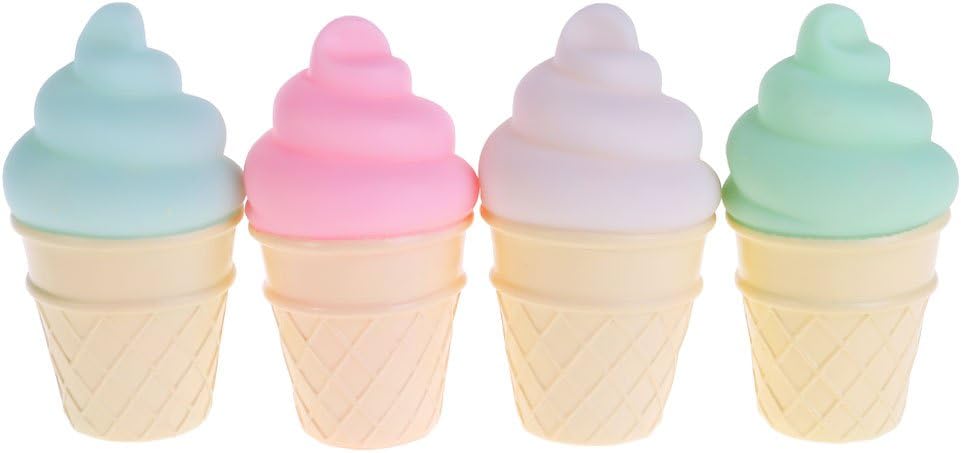 Novelty Ice Cream Cone Shaped Night Light Desk Table Lamp Kids Children Decor Night Light