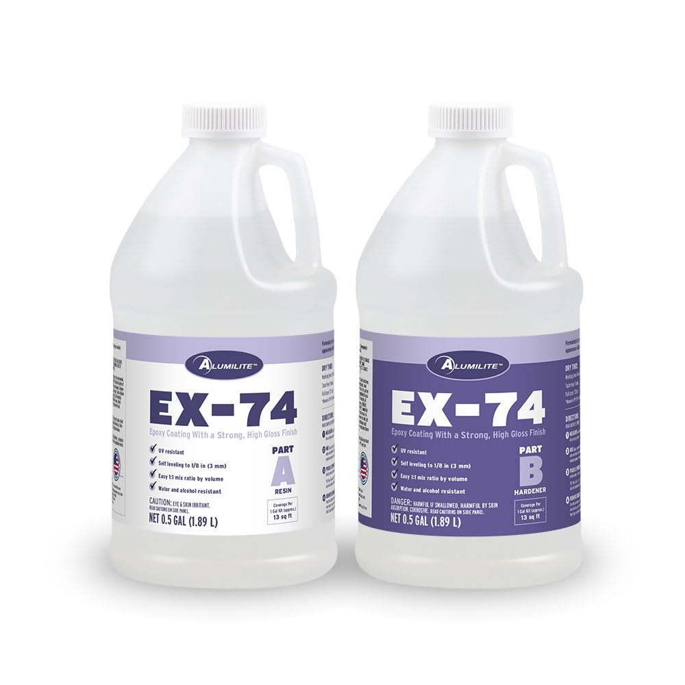 Alumilite EX-74 Epoxy Resin 1 Gallon, Resistant Epoxy Coating