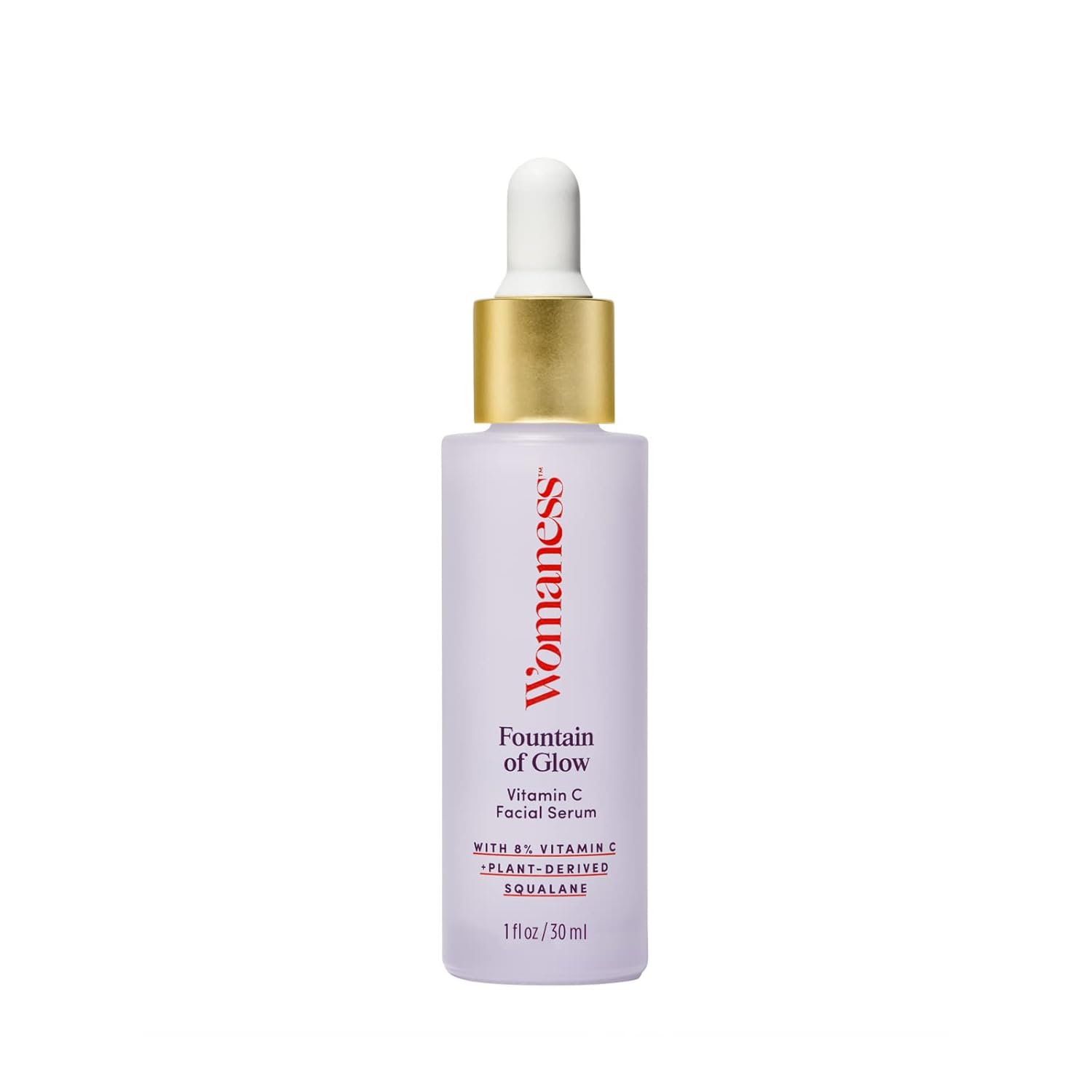 Womaness Fountain of Glow Vitamin C Face Serum - Menopause Support Brightening Serum for Improving Dull & Uneven Skin Tone - Super Antioxidant Serum of 8% Vitamin C + Plant Derived Squalane Oil (30ml)