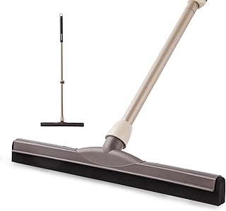 Eyliden Floor Squeegee Scrubber with Telescopic Handle, Heavy Duty Remove Water Squeegee for Floor Cleaning, No-Scratch Durable EVA Foam Blade Squeegee for Bath Tile Glass Window