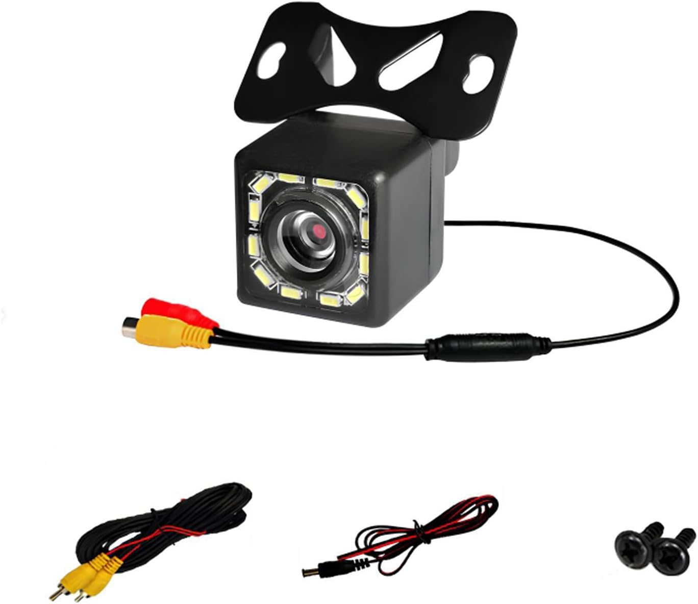 Car Backup Camera, Waterproof Ultra HD 12 LED Night Vision Rear View Camera, Reverse Camera 170° Wide View Angel for Universal Cars, SUV, Trucks, RV and More