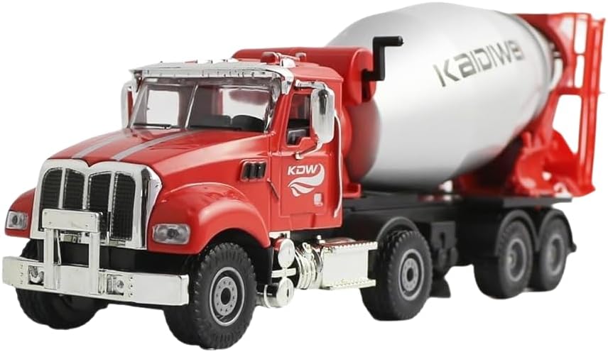 1/50 Scale Diecast Alloy Heavy Duty Cement Mixer Truck Model, Miniature Engineering Vehicle Set, Construction Truck Collection, Realistic Simulation for Collectors & Enthusiasts