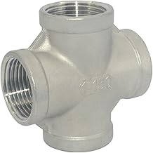 1" NPT Female Thread 4 Way Coupling,Cross,Stainless Steel 304 Cast Pipe Fitting