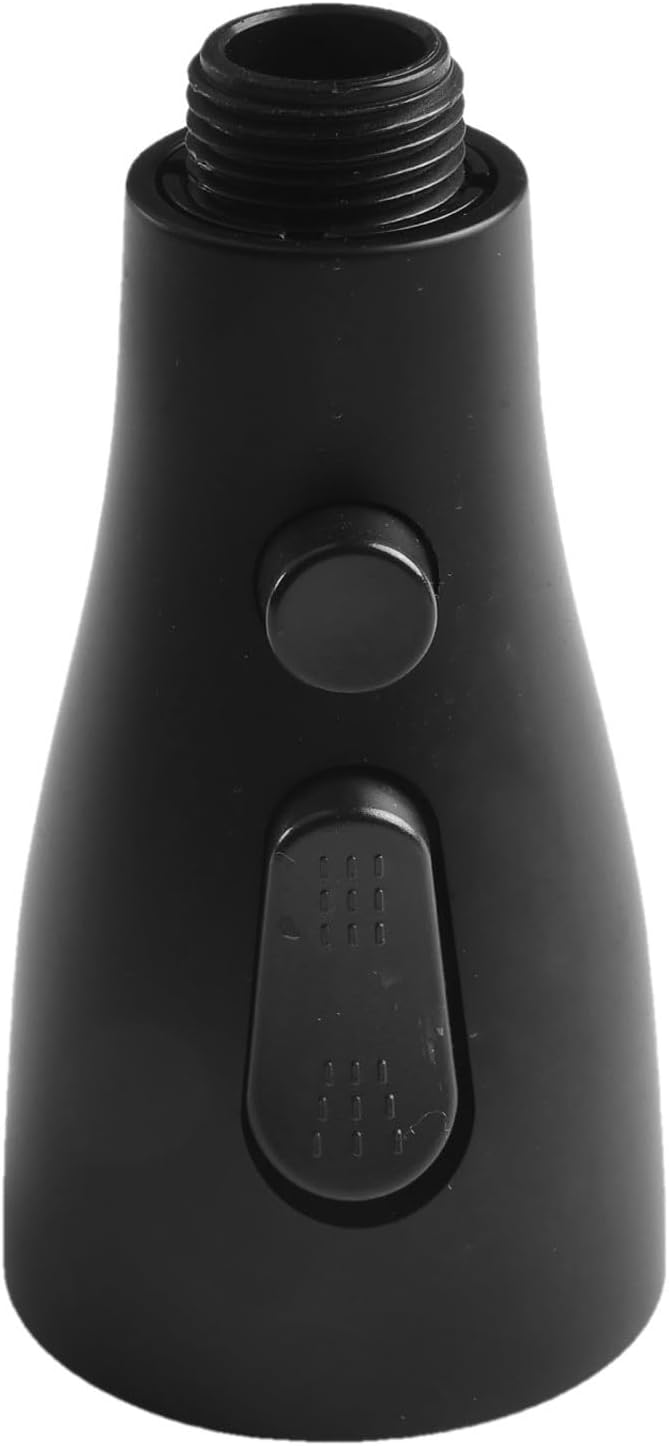 Kitchen Spare Replacement Tap Sprayer 3 Modes Spray Head ABS Silver Pull-Out Design Water-Saving Nozzle Ergonomic Easy Install Compatible with 1/2 Inch Hose Kitchen Sink Mixer Tap(Black)