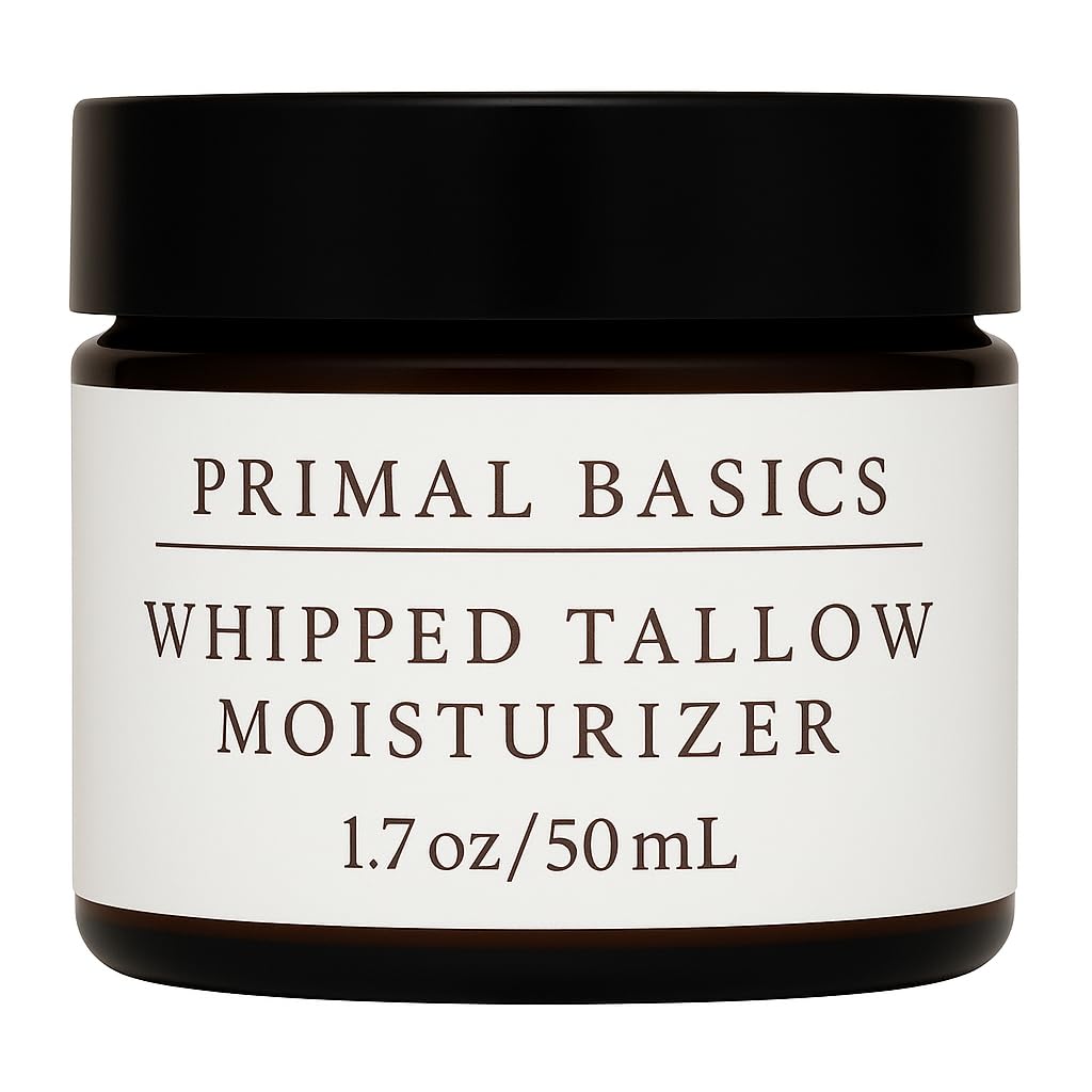 100% Grass Fed Grass Finished Whipped Vanilla Beef Tallow Moisturizer/Body Balm for Face, Body, Oily, Dry, Sensitive Skin -Contains Vitamins A, D, E, K -USA Made