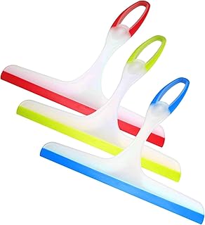 Shower Squeegee for Glass Doors, 3pcs Bathroom Squeegee for Shower Glass Cleaner Squeegee, Window Cleaning Squeegee Glass Shower Door Squeegee for Car Window Wiper Mirror Glass Windshield Squeegee