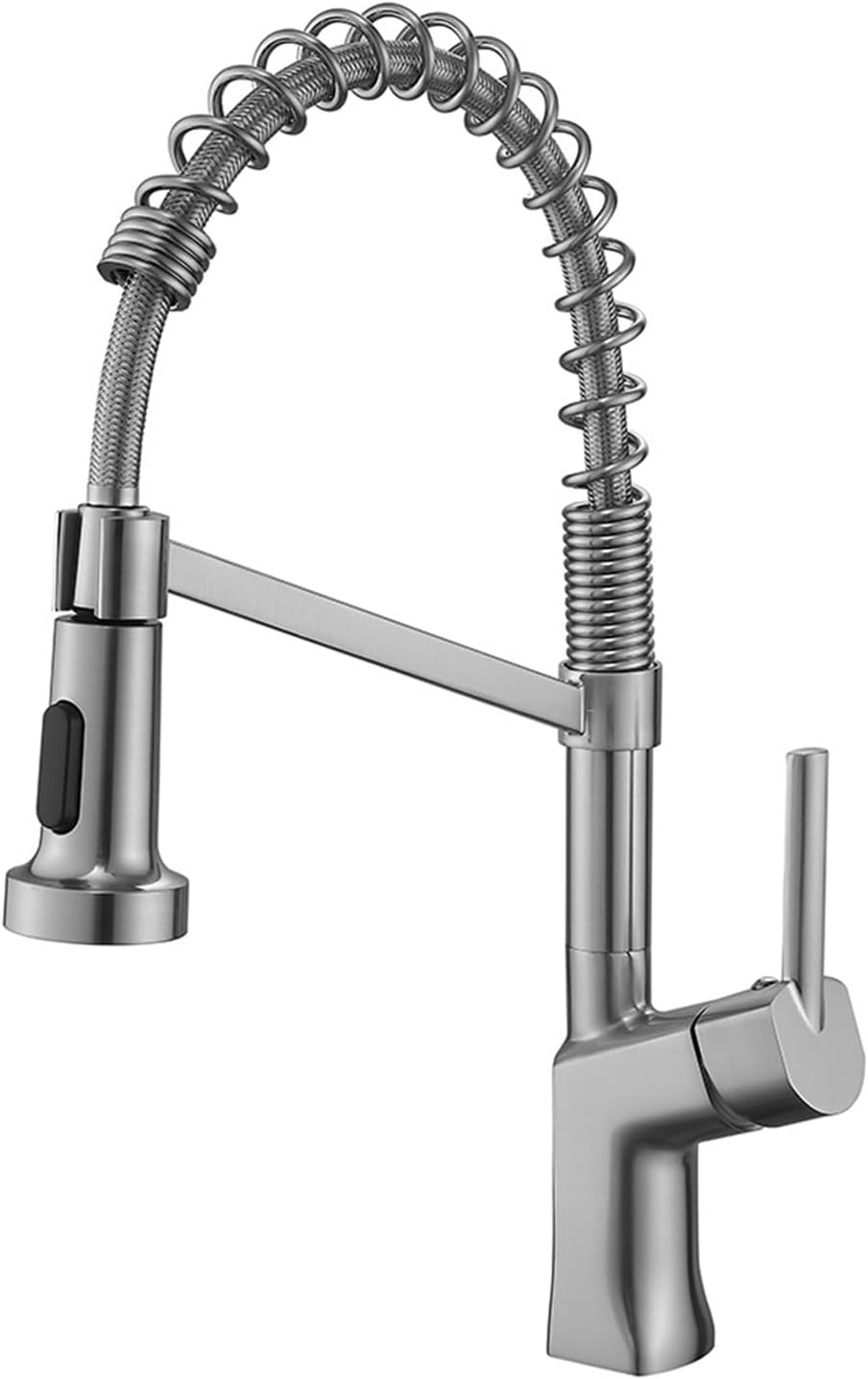 Kitchen Faucet Spring Pull Down Single Handle Hot and Cold 2 Mode Water Outlet Brass 360 Kitchen Sink Mixer Taps Pull Out Spout Spray Brushed
