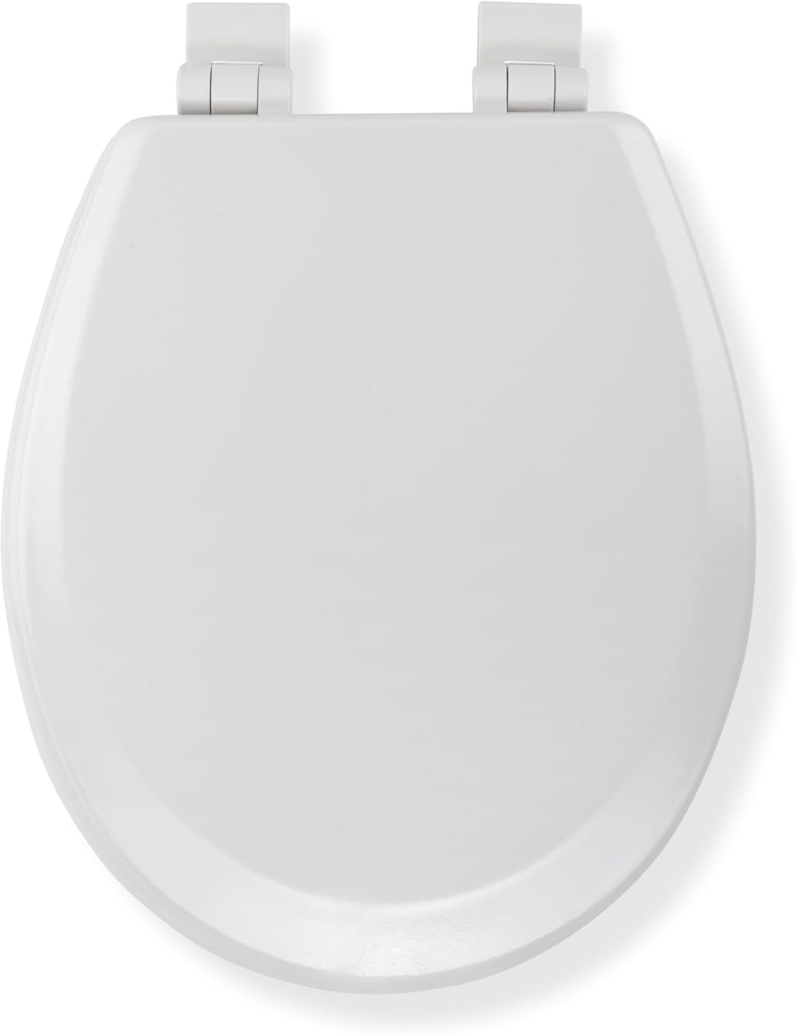 Croydex Carron Wooden Toilet Seat - Soft Close and Adjustable Hinges with No Movement Grip Pad Technology, Antibacterial Treated Surface and All Fittings Included (White Wood)