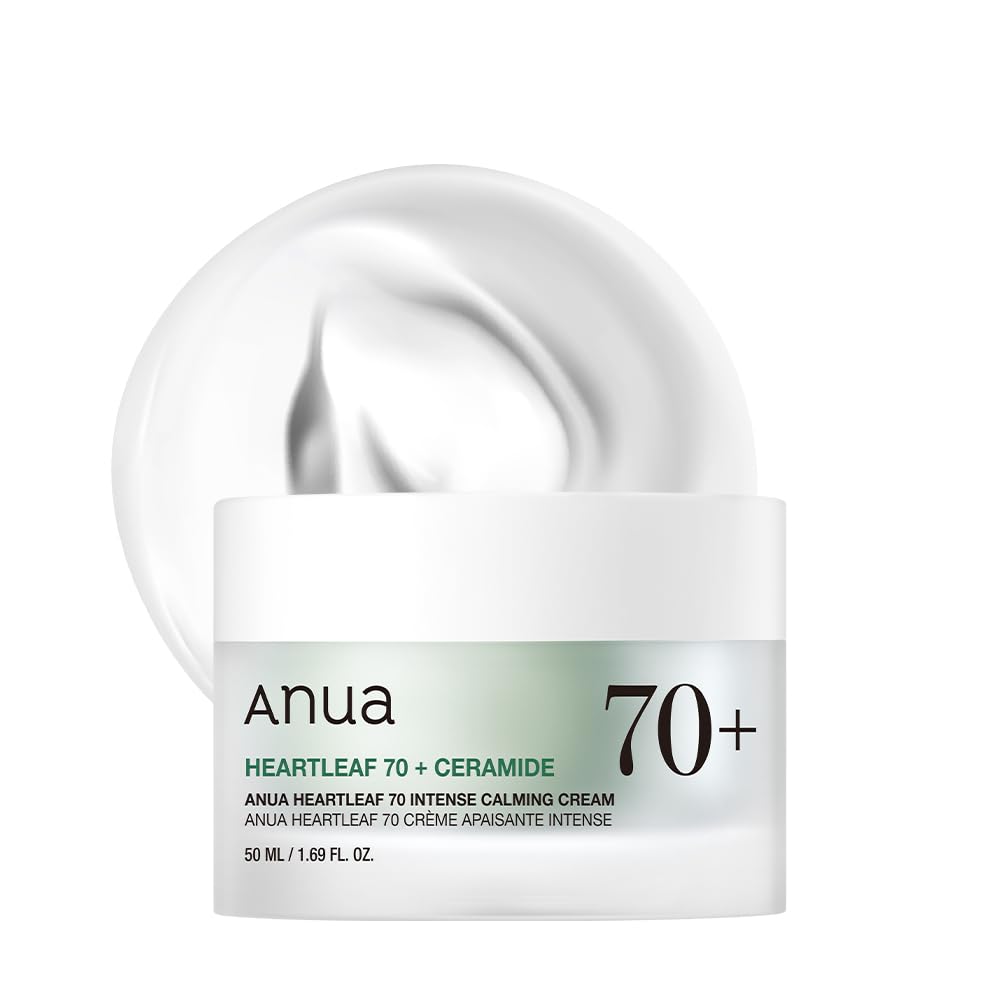 ANUA Heartleaf 70 Intense Calming Cream with Ceramide, Panthenol, Heartleaf extract, Korean Skin care - (50ml /1.69Fl. Oz)