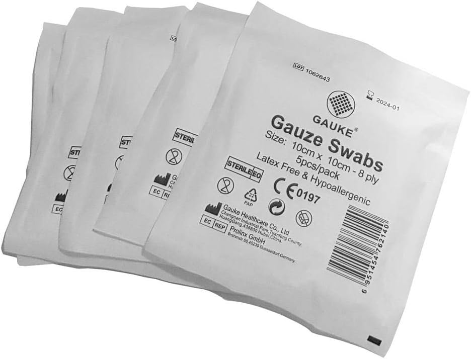 Generic 10cm x 10cm Gauze Swabs (50 Swabs) - Wound Dressing