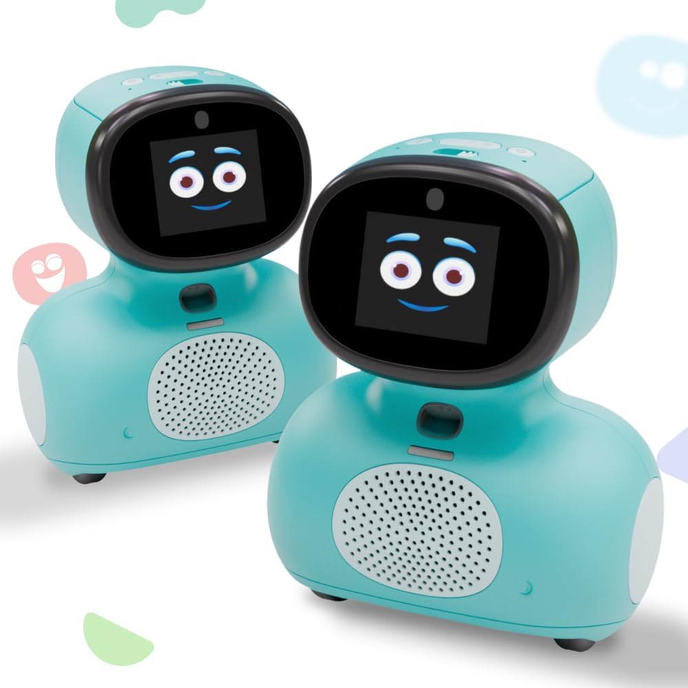 MIKO Mini Twin Pack (Blue) Max 1 Year : AI-Enhanced Intelligent Robot Designed for Children| Fosters STEM Learning & Education| Ideal Gift for Boys & Girls of Ages 5-12