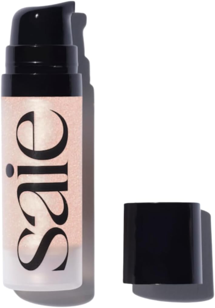 Mini Glowy Super Light Highlighter Gel + Makeup Foundation for Radiant Skin, Enriched with Vitamin C and Moisturising Squalane Oil, Roseglow