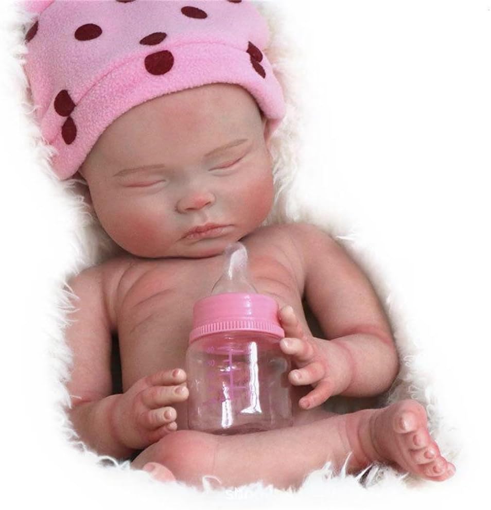 Lifelike Reborn Baby Dolls 18 Inch (Weight 6.5 lb) Full Platinum Silicone Reborn Baby Girl Realistic Newborn Baby Doll Real Life Baby Dolls Anatomically Correct with Soft Body Sleeping Baby