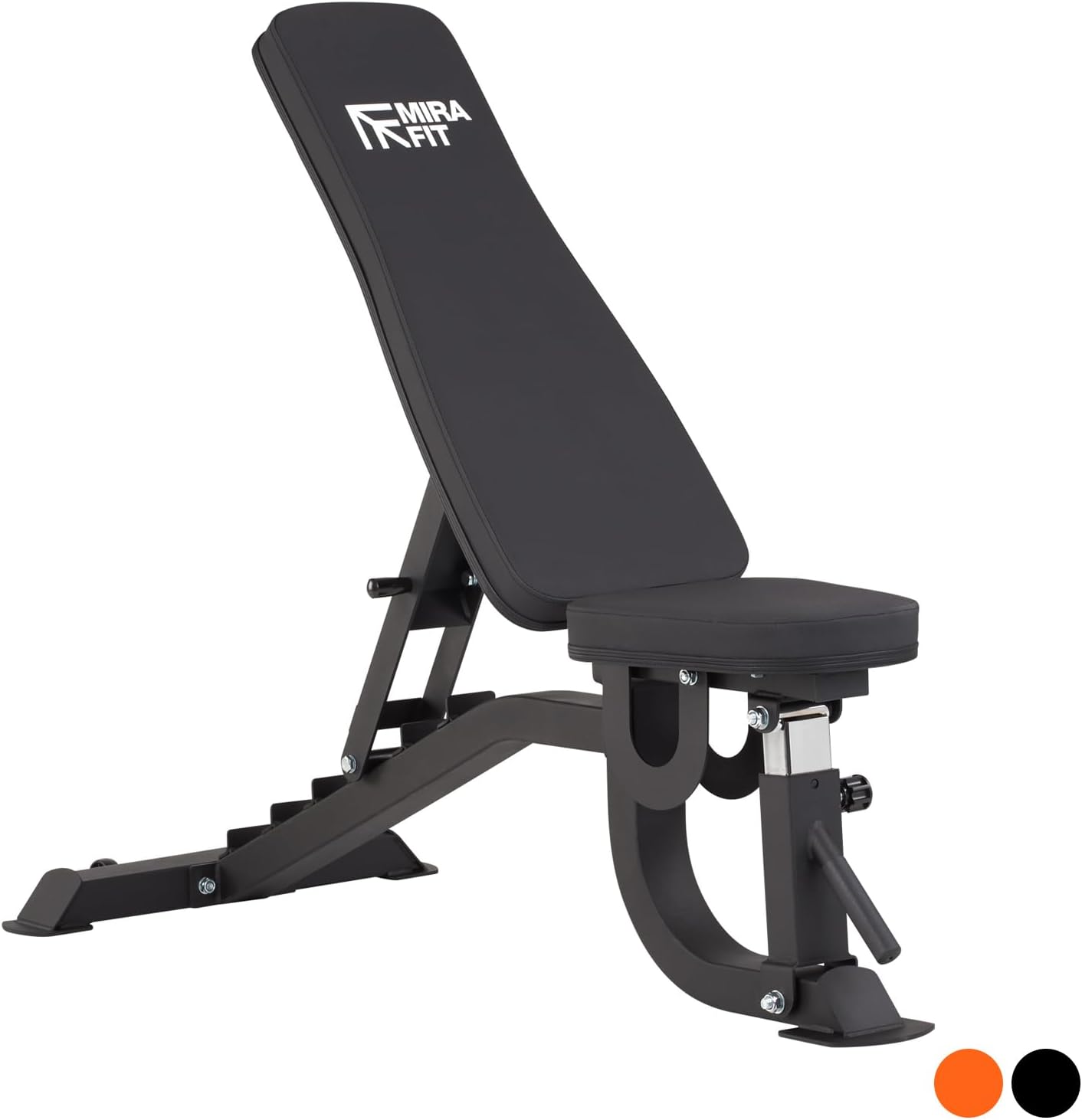 Mirafit M150 Fully Adjustable Flat & Incline Weight Bench - Black