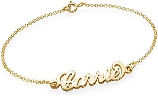 PicturesOnGold.com Exclusive Personalized Name Anklet - Any Name Available Custom Name Anklet in Silver & Gold