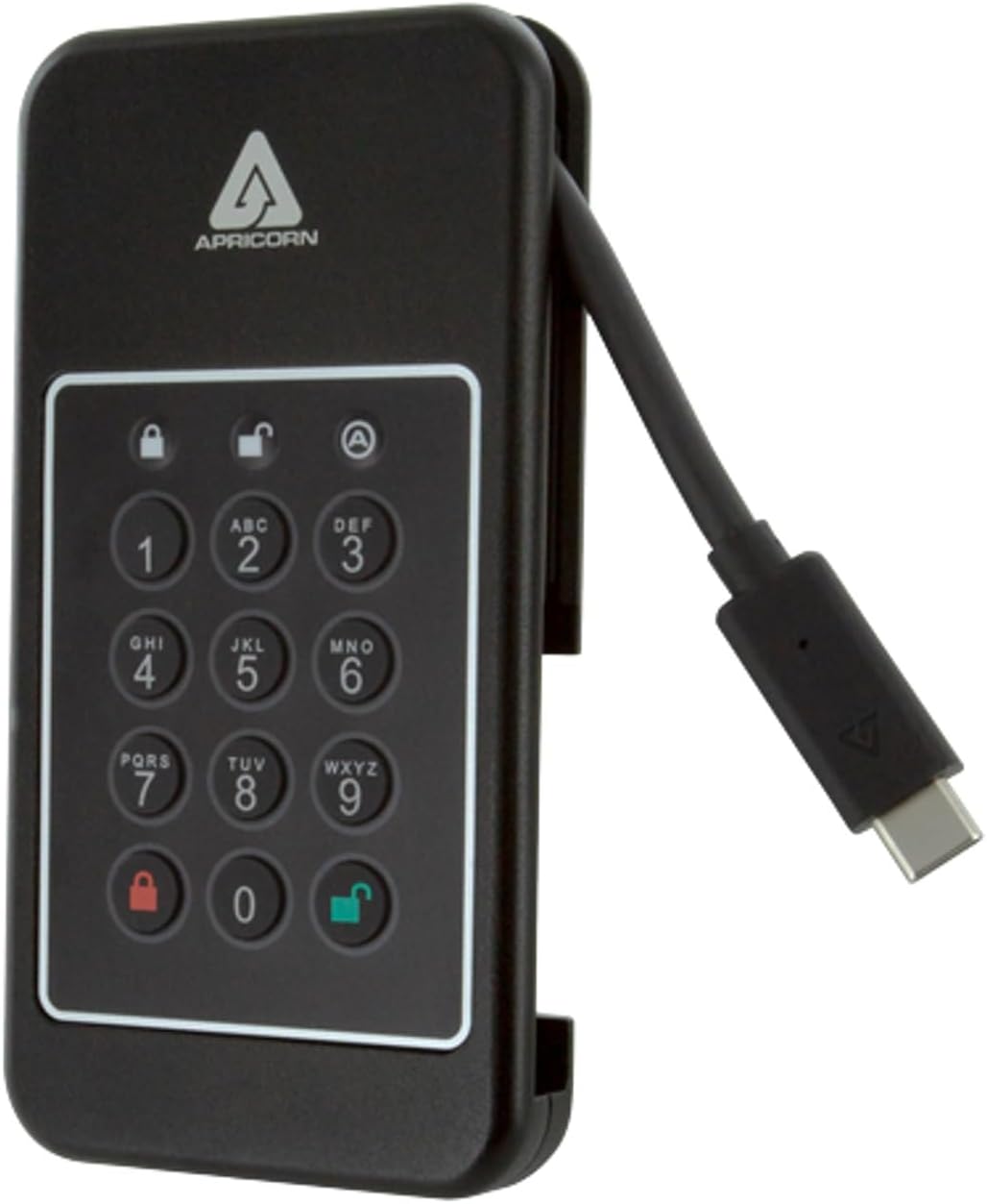 Apricorn 2TB Aegis NVX – Ultra High Speed NVMe 10Gbps USB Type C Hardware-Encrypted Drive (ANVX-2TB)
