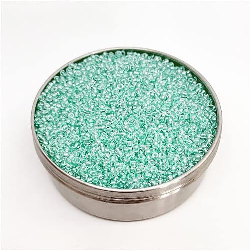 Bohemia Crystal Valley PRECIOSA Seed Beads 20g 8/0 Crystal Pearl Pastel Green