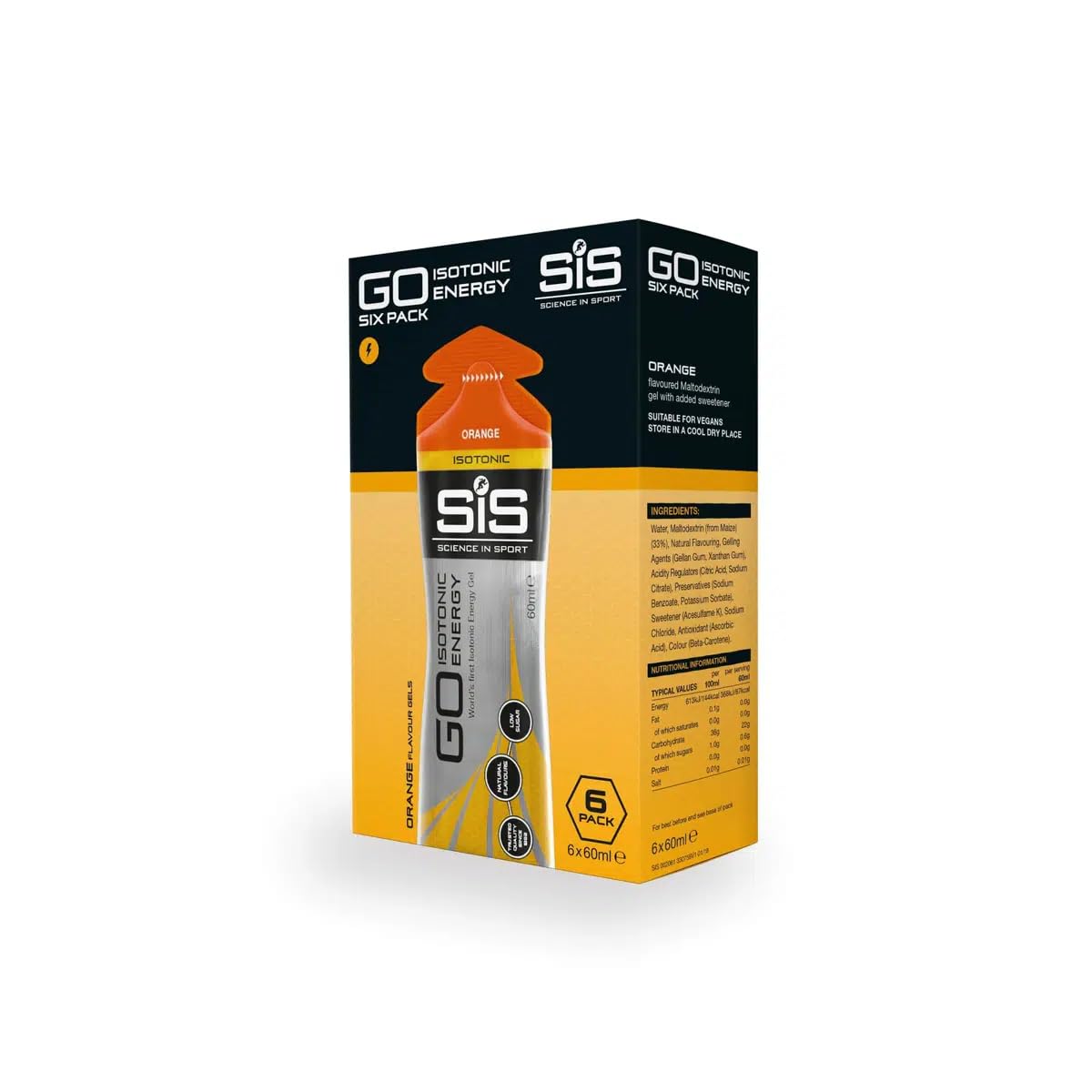 SiS GO Isotonic Energy Gel Sachets (6 Pack) - Orange