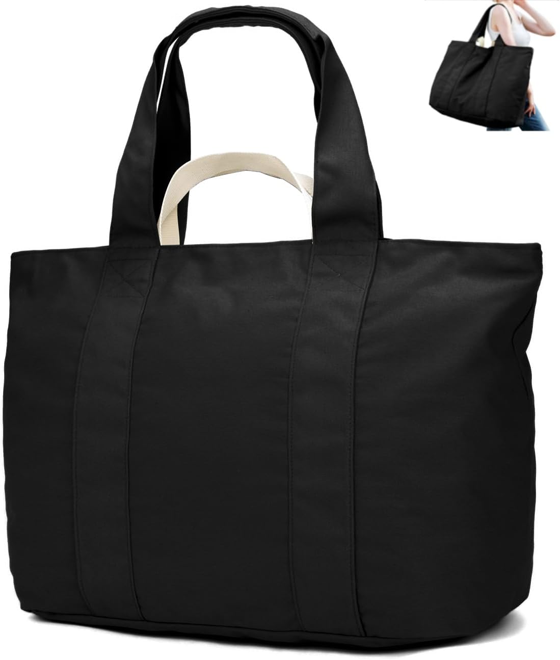 22'' 50L Large Canvas Bag, Extra Large Tote Bag for Women, Overnight Bags for Travel