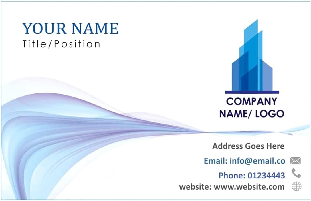 Design Your Own Personalised Business Cards Custom Professional Company Visiting Card- Front-110 LBS -Thick paper