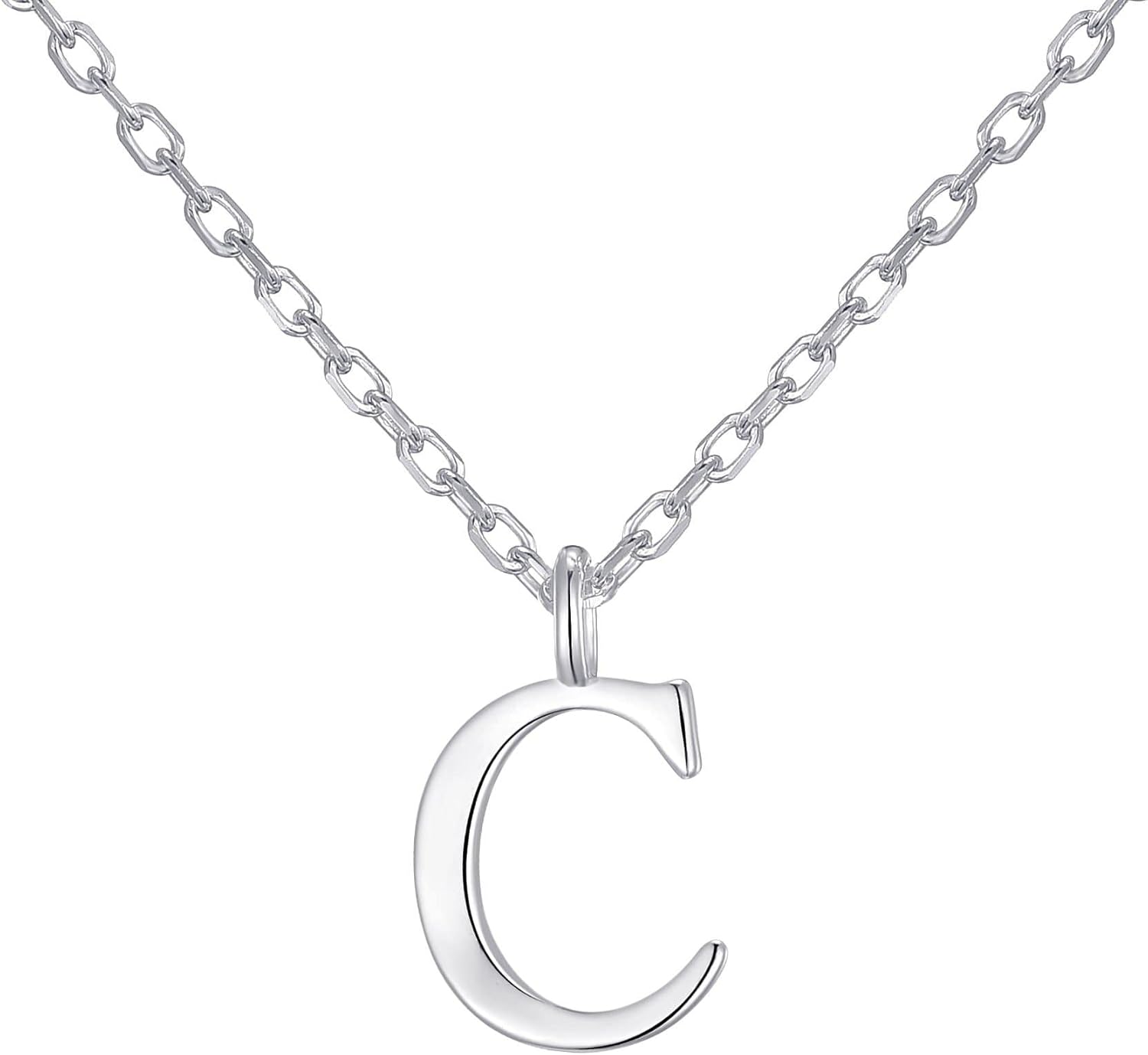 Philip Jones Sterling Silver Initial Necklaces Letter A to Z