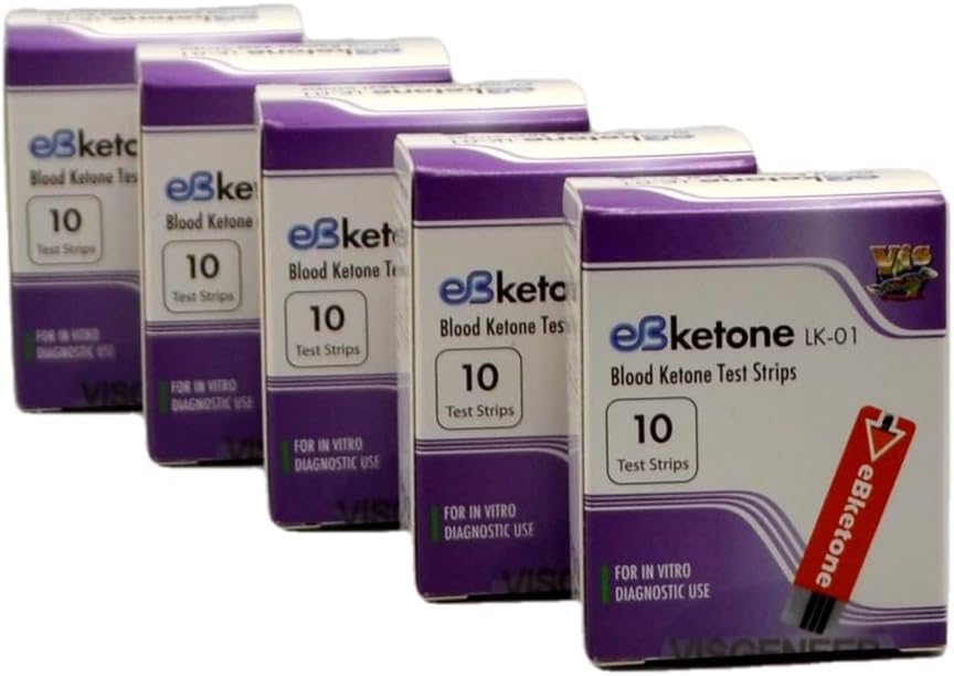 50 eBketone Blood Ketone Test Strips eBketone Blood Ketone Meter Strips (Meter Sold Separately)