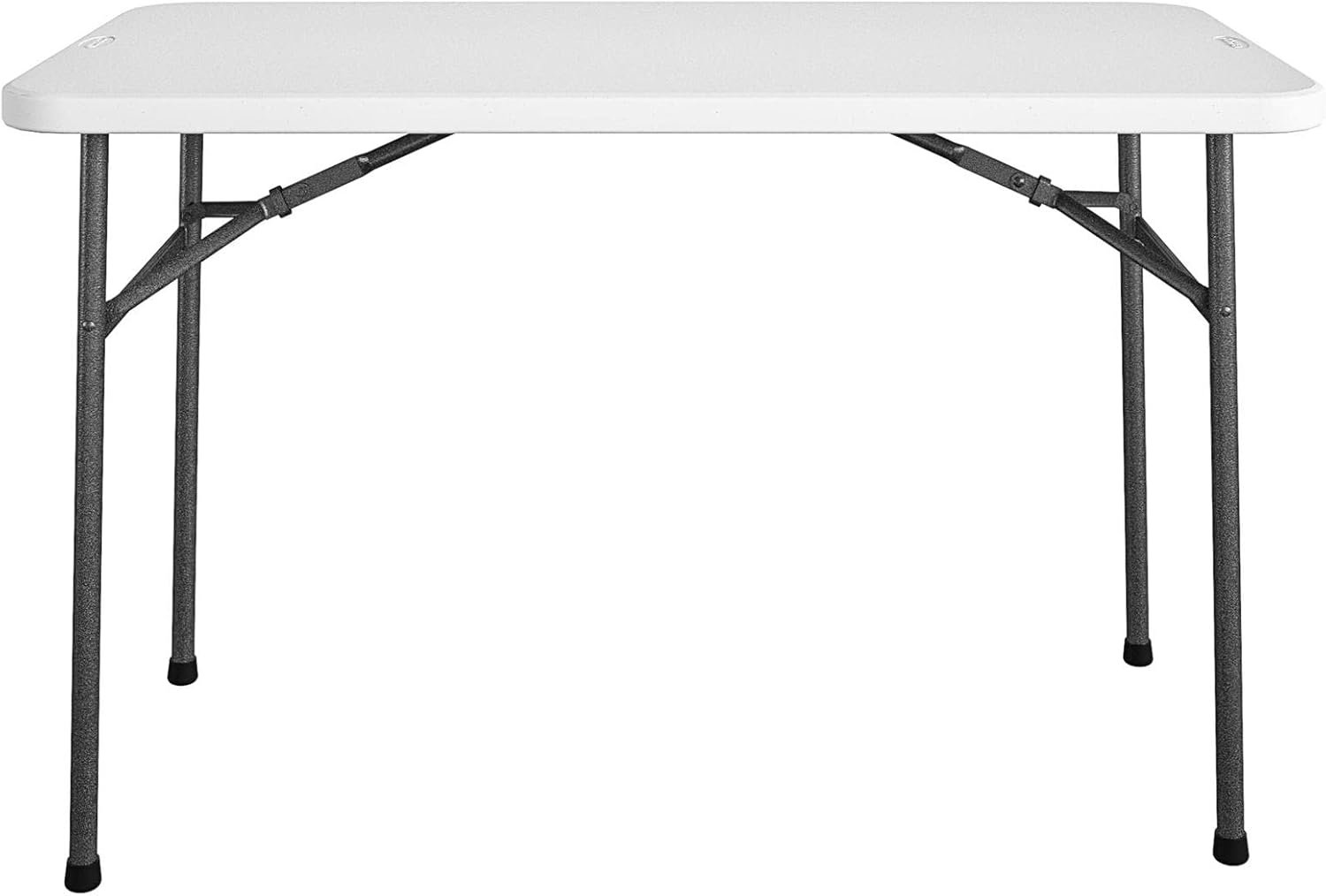 COSCO 4 ft. Straight Folding Utility Table, White, Indoor & Outdoor, Portable Desk, Camping, Tailgating, & Crafting Table