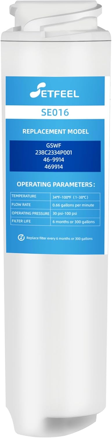 GSWF Water Filter Replacement for GE GSWF, SmartWater GSWFDS 100810 238C2334P001, Kenmore 46-9914, 469914, Reduce Lead,1 Pack