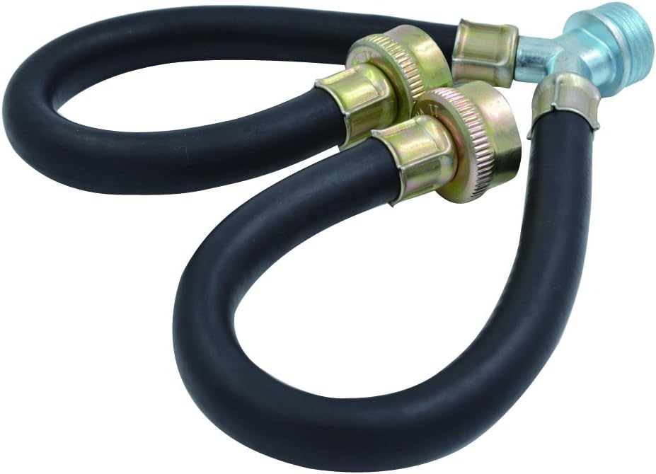 Rubber Washing Machine Y Mixer Hose Connector, 3/4" Fittings, 1 ft (12") Length