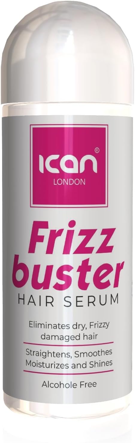 ican London Frizz Buster Hair Serum For Dry, Frizzy Damaged Hair Alcohol Free 207ml