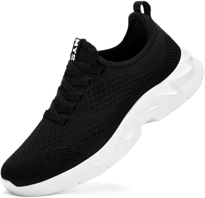 INYO Men’s Running Trainers – Lightweight Slip-On Mesh Athletic Shoes – Breathable Sneakers for Walking, Gym, Tennis Badminton