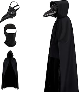 Scary Halloween Masks for Adults,Plague Doctor Mask,Scary Halloween Costumes Renaissance Dress Women or Men