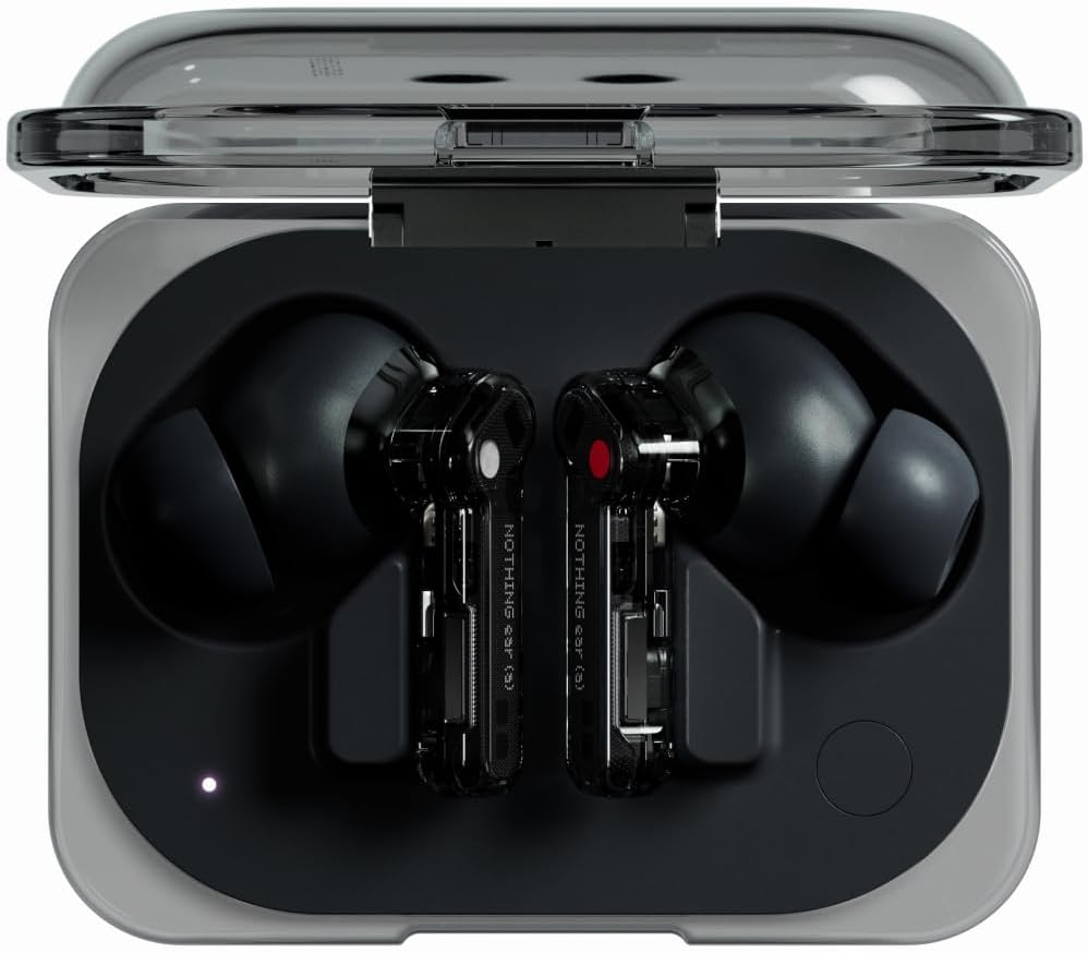Nothing Ear (a) Wireless Earbuds with ChatGPT Integration, 45dB Hybrid Noise Cancelling Earbuds, Hi-Res Audio, Advanced Equaliser, Dual Connect, 6 Mics,42.5H Playtime Ear buds Wireless Bluetooth Black